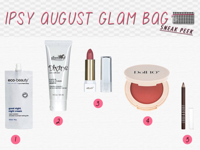 IPSY August Glam Bag: Sneak&nbsp;Peek